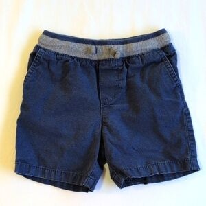 carter's navy blue cotton twill pull-on elastic waist shorts 24 months baby boy